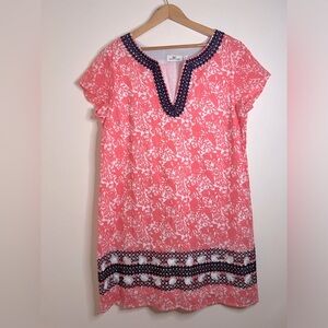 Vineyard Vines Cotton Tunic Dress Starfish & Coral Print Pink Size 10
